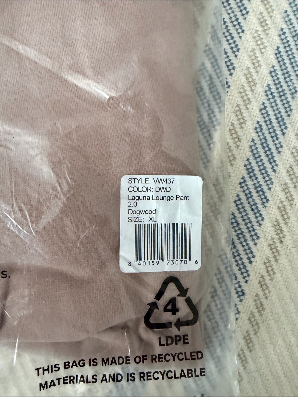 NWT Vuori Laguna Lounge Pants (Dogwood) XL - Picture 4 of 5